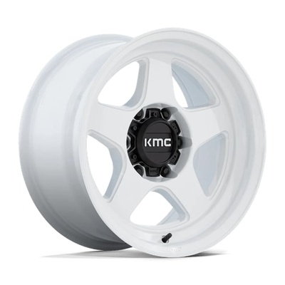 KMC KM728 Lobo Wheel, 17x8.5 with 6 on 120 Bolt Pattern - Gloss White - KM728WX17857710N